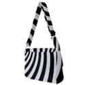 Black and White Zebra Stripes Pattern Full Print Messenger Bag (M) View2