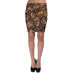 Monarch Butterfly Wings Pattern Bodycon Skirt by SpinnyChairDesigns