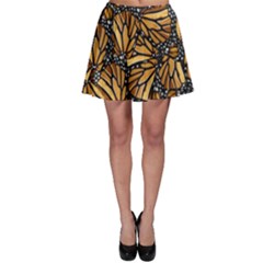 Monarch Butterfly Wings Pattern Skater Skirt by SpinnyChairDesigns