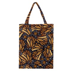 Monarch Butterfly Wings Pattern Classic Tote Bag by SpinnyChairDesigns