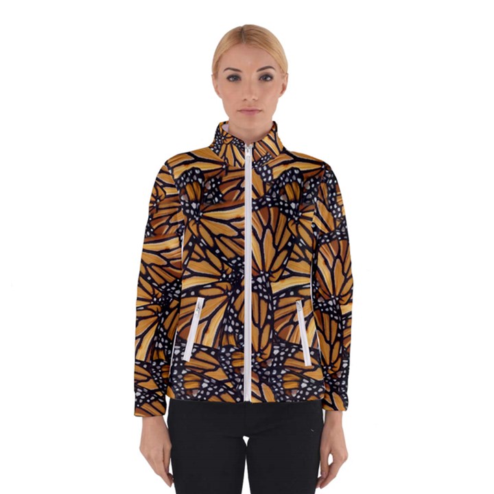 Monarch Butterfly Wings Pattern Winter Jacket