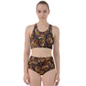 Monarch Butterfly Wings Pattern Racer Back Bikini Set View1