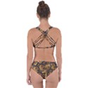 Monarch Butterfly Wings Pattern Criss Cross Bikini Set View2