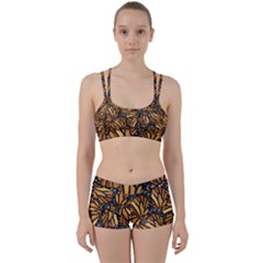 Monarch Butterfly Wings Pattern Perfect Fit Gym Set by SpinnyChairDesigns