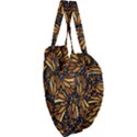 Monarch Butterfly Wings Pattern Giant Heart Shaped Tote View3