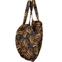 Monarch Butterfly Wings Pattern Giant Heart Shaped Tote View4