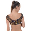 Monarch Butterfly Wings Pattern Cap Sleeve Ring Bikini Top View2