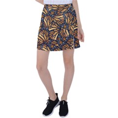 Monarch Butterfly Wings Pattern Tennis Skirt by SpinnyChairDesigns