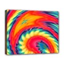 Colorful Dark Tie Dye Pattern Deluxe Canvas 20  x 16  (Stretched) View1