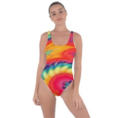 Colorful Dark Tie Dye Pattern Bring Sexy Back Swimsuit by SpinnyChairDesigns