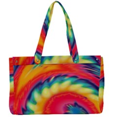 Colorful Dark Tie Dye Pattern Canvas Work Bag by SpinnyChairDesigns