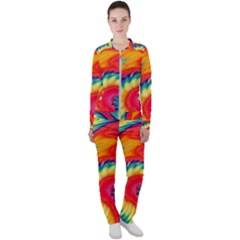 Colorful Dark Tie Dye Pattern Casual Jacket And Pants Set by SpinnyChairDesigns