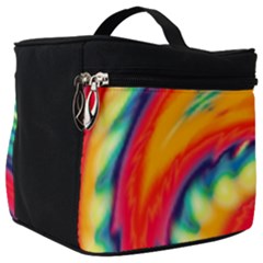 Colorful Dark Tie Dye Pattern Make Up Travel Bag (big) by SpinnyChairDesigns