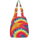 Colorful Dark Tie Dye Pattern Center Zip Backpack View1