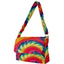 Colorful Dark Tie Dye Pattern Full Print Messenger Bag (S) View1