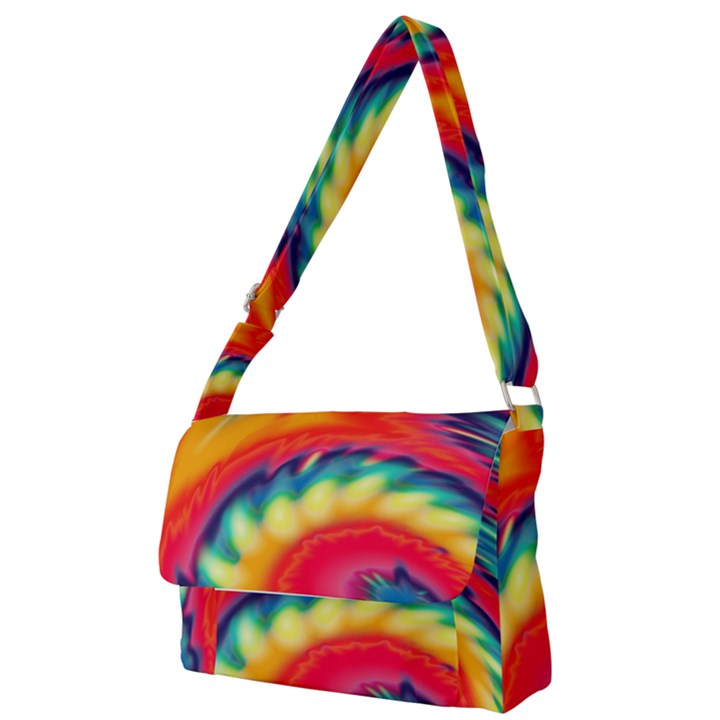 Colorful Dark Tie Dye Pattern Full Print Messenger Bag (S)