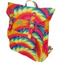 Colorful Dark Tie Dye Pattern Buckle Up Backpack View1