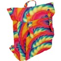 Colorful Dark Tie Dye Pattern Buckle Up Backpack View2