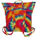 Colorful Dark Tie Dye Pattern Buckle Up Backpack View3