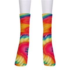 Colorful Dark Tie Dye Pattern Men s Crew Socks by SpinnyChairDesigns