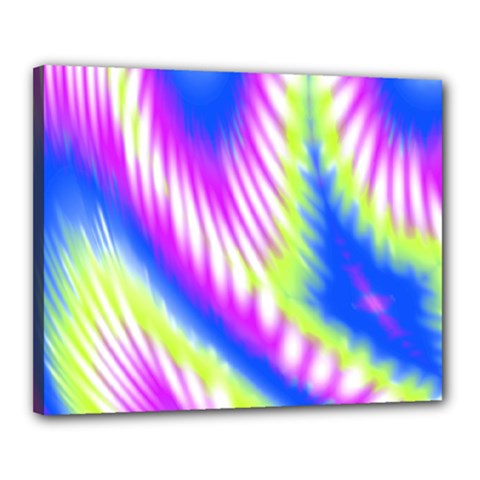 Colorful Blue Purple Pastel Tie Dye Pattern Canvas 20  x 16  (Stretched)