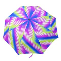 Colorful Blue Purple Pastel Tie Dye Pattern Folding Umbrellas