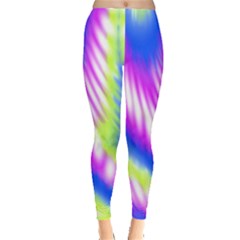 Colorful Blue Purple Pastel Tie Dye Pattern Leggings 