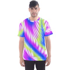 Colorful Blue Purple Pastel Tie Dye Pattern Men s Sport Mesh Tee