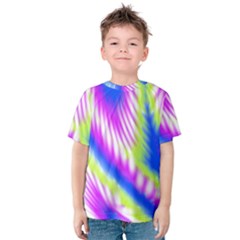 Colorful Blue Purple Pastel Tie Dye Pattern Kids  Cotton Tee