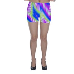 Colorful Blue Purple Pastel Tie Dye Pattern Skinny Shorts