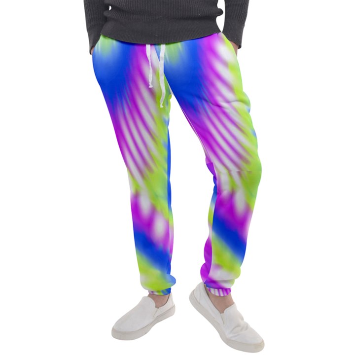 Colorful Blue Purple Pastel Tie Dye Pattern Men s Jogger Sweatpants