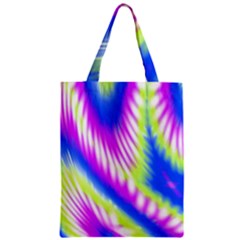 Colorful Blue Purple Pastel Tie Dye Pattern Zipper Classic Tote Bag