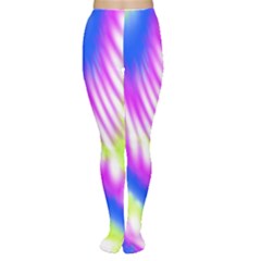 Colorful Blue Purple Pastel Tie Dye Pattern Tights