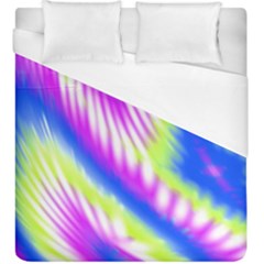 Colorful Blue Purple Pastel Tie Dye Pattern Duvet Cover (King Size)