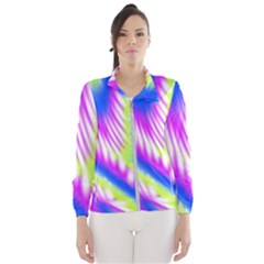 Colorful Blue Purple Pastel Tie Dye Pattern Women s Windbreaker