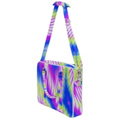 Colorful Blue Purple Pastel Tie Dye Pattern Cross Body Office Bag