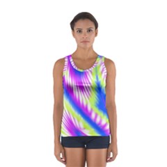 Colorful Blue Purple Pastel Tie Dye Pattern Sport Tank Top 