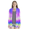 Colorful Blue Purple Pastel Tie Dye Pattern Drape Collar Cardigan View1