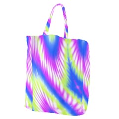 Colorful Blue Purple Pastel Tie Dye Pattern Giant Grocery Tote by SpinnyChairDesigns