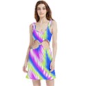 Colorful Blue Purple Pastel Tie Dye Pattern Velvet Cutout Dress View1