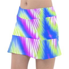 Colorful Blue Purple Pastel Tie Dye Pattern Tennis Skorts