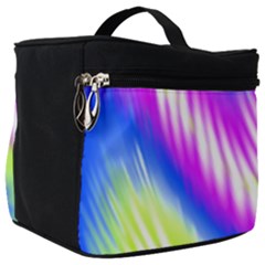 Colorful Blue Purple Pastel Tie Dye Pattern Make Up Travel Bag (big) by SpinnyChairDesigns