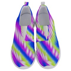 Colorful Blue Purple Pastel Tie Dye Pattern No Lace Lightweight Shoes