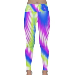 Colorful Blue Purple Pastel Tie Dye Pattern Lightweight Velour Classic Yoga Leggings