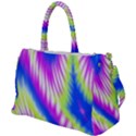 Colorful Blue Purple Pastel Tie Dye Pattern Duffel Travel Bag View1