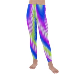 Colorful Blue Purple Pastel Tie Dye Pattern Kids  Lightweight Velour Leggings