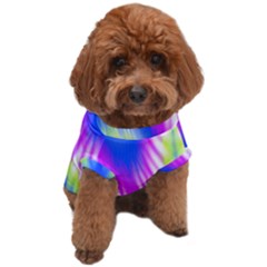 Colorful Blue Purple Pastel Tie Dye Pattern Dog T-shirt by SpinnyChairDesigns