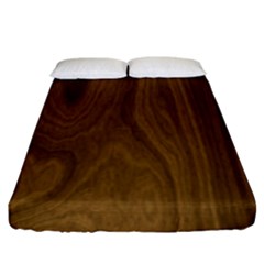 Dark Wood Panel Texture Fitted Sheet (king Size)