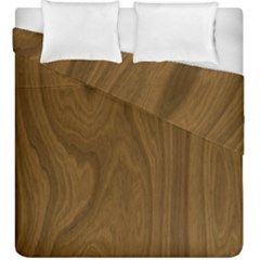 Dark Wood Panel Texture Duvet Cover Double Side (king Size) by SpinnyChairDesigns