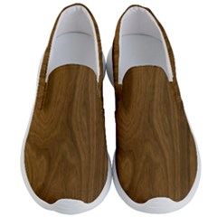 Dark Wood Panel Texture Men s Lightweight Slip Ons by SpinnyChairDesigns